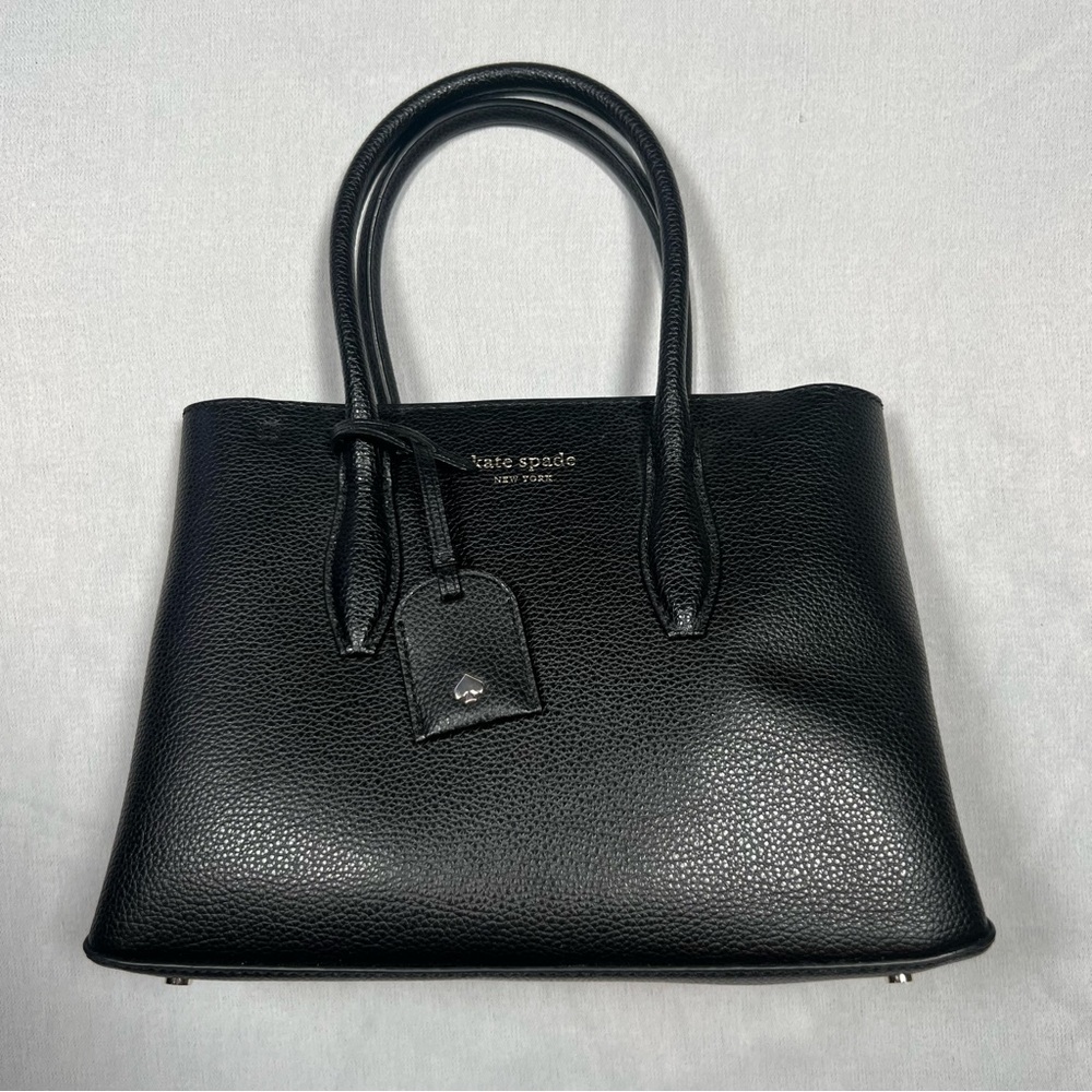 Kate Spade Black Leather Tote‎ Bag Satchel